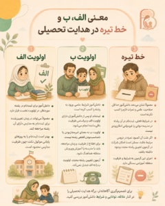 معنی الف ب و خط تیره در هدایت تحصیلی