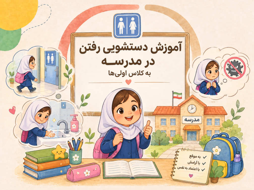 آموزش دستشویی رفتن در مدرسه