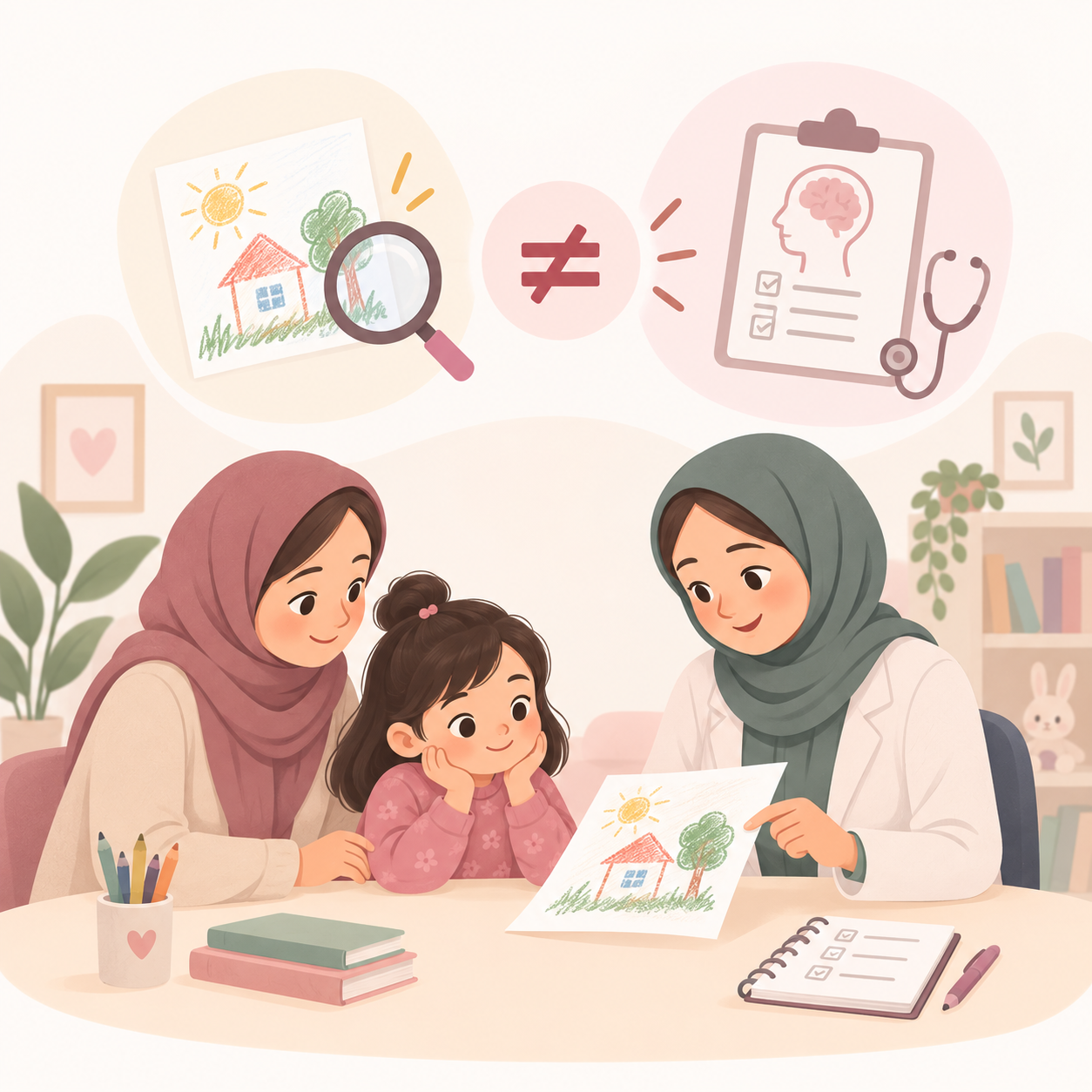 تفسیر نقاشی کودک به تنهایی ابزار تشخیص نیست
